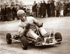 an old photo of one of the first karts